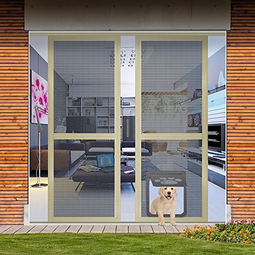 install dog door in screen door