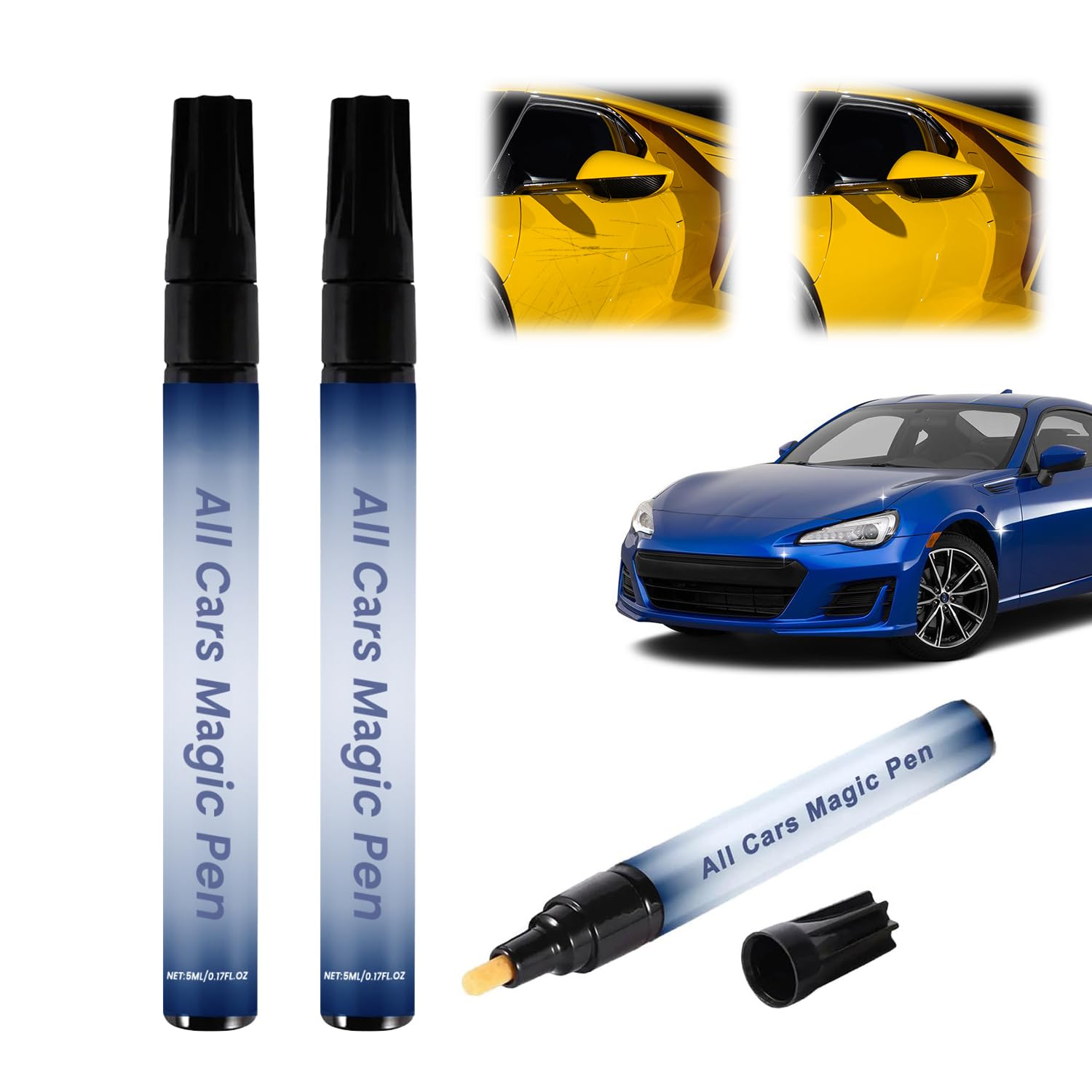 Photo 1 of 2PCS All Cars Magic Pen, Magic Car Scratch Removal Pen, Car Scratch Repair Pen Set, Magic Car Paint Scratch Repair, Quick Fix for All Car Colors