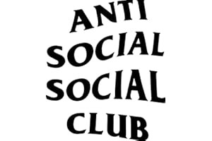 Anti Social Social Club Logo Vinyl Stickers Symbol 5.5" Decorative DIE Cut Decal for Cars Tablets LAPTOPS Skateboard - White 