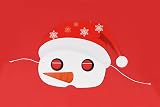 HENBRANDT 12x Kids Christmas Paper Party Masks 3 Designs - Fancy Dress Stocking view 2