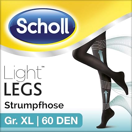 Scholl Light Legs Strumpfhose - Damen-Strumpfhose mit Kompressionsfunktion - 1 Paar, 60 DEN, schwarz, XL, blickdicht