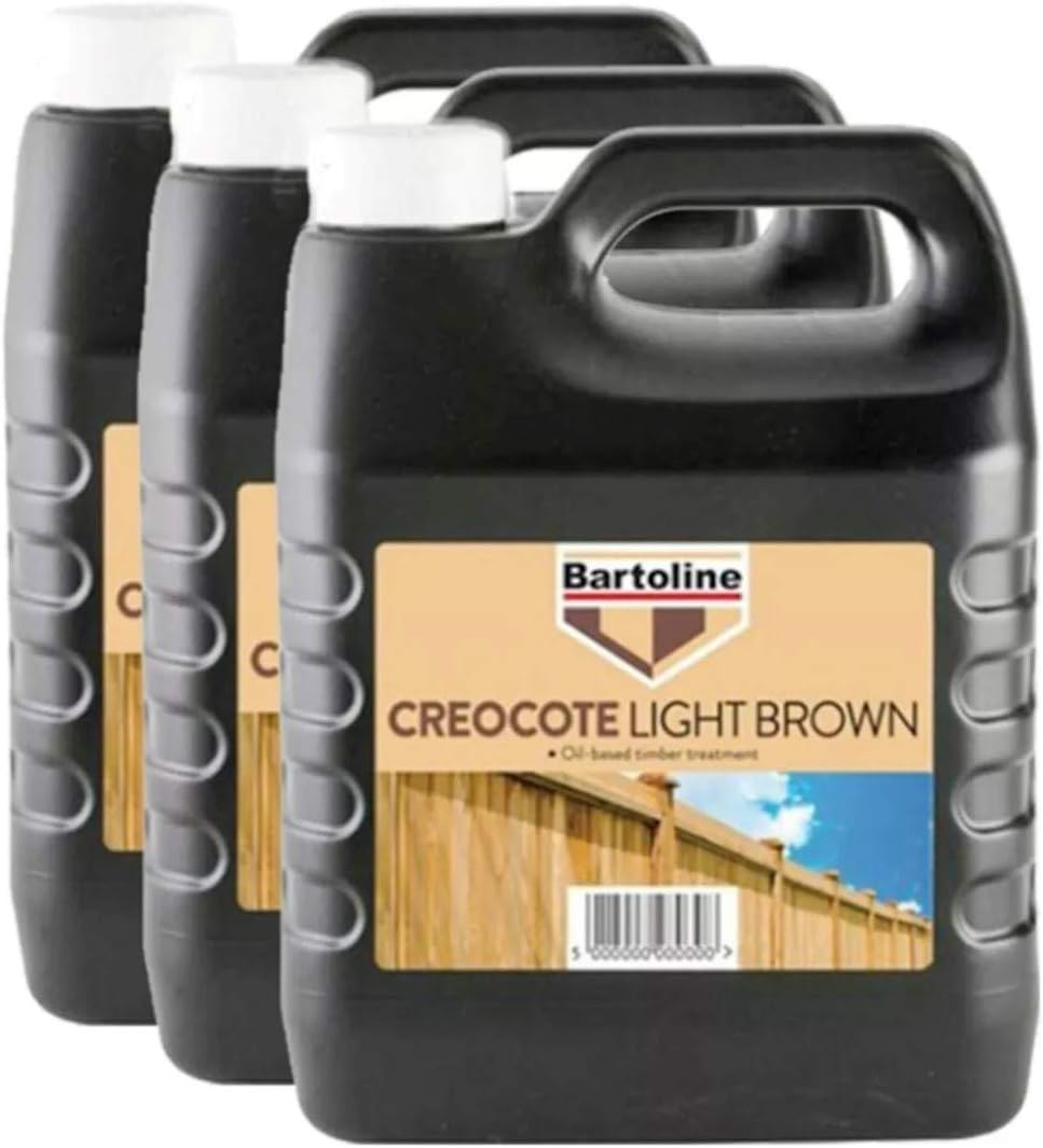 Bartoline Creocote Light Brown 4 Litre Oil Based Wood Treatment Shed Fence