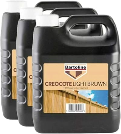 Bartoline Creocote Light Brown 4 Litre Oil Based Wood Treatment Shed Fence