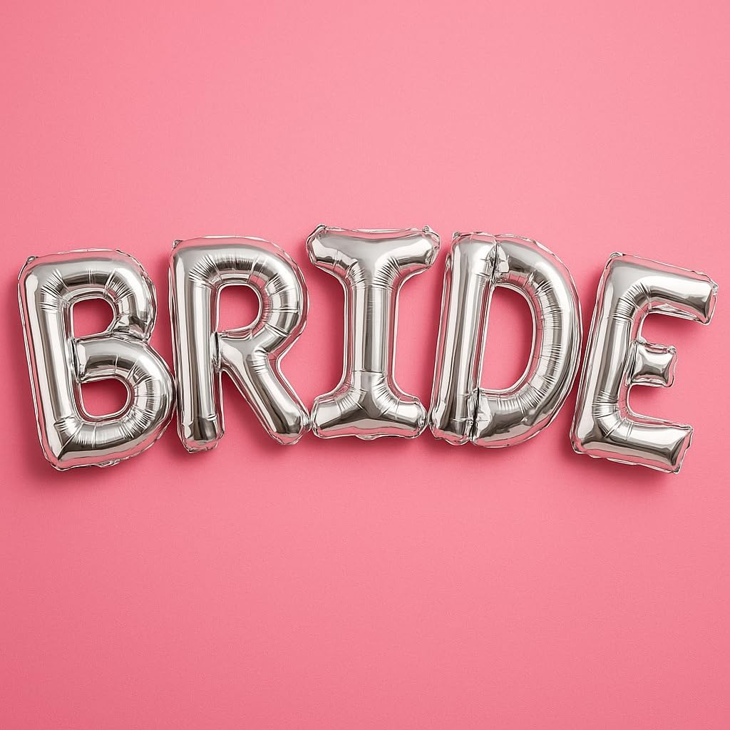 Photo 1 of KatchOn, Bride Balloons Silver | Bachelorette Party Decorations | Silver Bride Balloons Bachelorette for Bridal Shower Decorations | Bridal Shower balloons