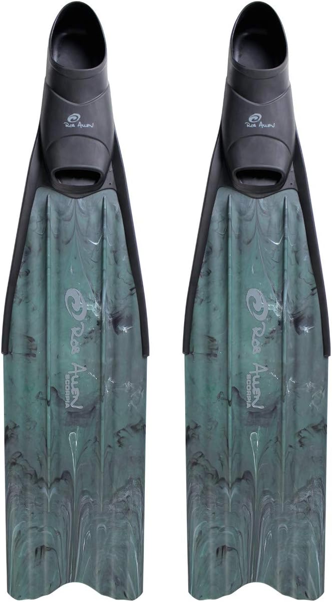 ROB ALLEN SCORPIA FREEDIVING FINS PLASTIC LONG BLADE SPEARFISHING FINS