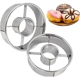 Luomorgo 2 Pack Stainless Steel Donut Cutter 3.15 Inch | Heavy Duty, For Donuts, Bagels, Cookies &amp; Biscuit Pastries, Home &amp; Professional Use