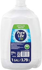 Pure Life Distilled Water, 1-Gallon, Plastic Bottled Water (1 Pack), Side Handle
