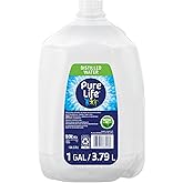 Pure Life Distilled Bottled Water - 1-Gallon Jug | Side Handle - Still Drinking Water Enhanced with Minerals for a Crisp Taste