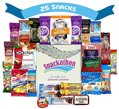 Nuts, Meat, Protein and Snacks, Gift for Men, College Student Care Package, 25 Count