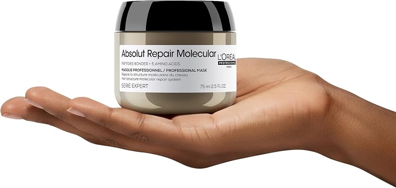 LOréal Professionnel Absolut Repair Molecular Professionelle konzentrierte Maske zur Reparatur von Haarschäden, für alle Arten von geschädigtem Haar, 75 ml