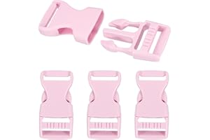 PATIKIL 4 Pack Quick Side Release Buckle, 1"(25mm) Plastic Buckle Clip Dual Adjustable Belt Snap Fasteners Clasp for Backpack