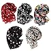 BMC Stylish 5pc Colorful Pattern Lightweight Summer Accessory Multipurpose Scarf Collection Various Designs - Set 3