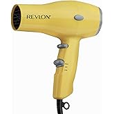 REVLON Compact Hair Dryer | 1875W Lightweight Design, Perfect for Travel, (Yellow)