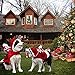 royalwise RW03-RD-XL Royal Wise Running Santa Christmas Pet Costumes, Apparel Party Dressing Up Clothing for Dogs Cats Clothes Pet Outfit, Red, X-Large