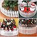 Tinksky White Plastic Picket Fence Miniature Home Garden Christmas Xmas Tree Wedding Party Decoration (25 Pieces)