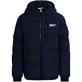 Reebok Boys Puffer Jacket - Quilted Water and Wind Resistant Boys Winter Coat - Warm Insulated Stretch Tech Jackets for Kids