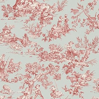 Chesapeake 3112 002777 Whitney Turquoise Toile Wallpaper Whitney Images, Photos, Reviews