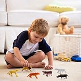 Fun Gift 12 pcs Jungle Zoo Animal Figures Educational Playset Lion Tiger Giraffe view 4