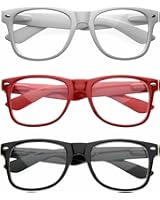 Pixelated 8-Bit Clear Lens Computer Nerd Geek Gamer