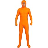 Twakashic Orange Body Suit Couples Halloween Costume 2026 Lorax Costume Orange Jumpsuit Full Body Suit for Women Men Adult