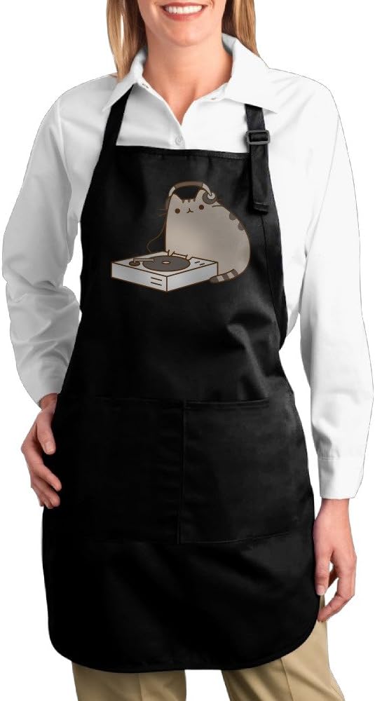 Pusheen The Cat Cute DJ Women Kitchen Aprons