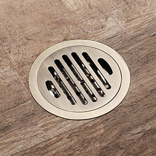 Popowbe Round Floor Drain Grates Brass Deodorant Bathroom Shower Floor Drain Anti-odor Floor Drain For Family Bathroom