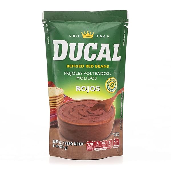 DUCAL REFRIED RED BEANS ORGANIC DOY PACK 8...