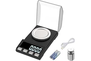 KUBEI Digital Milligram Scale 100g/0.001g rechargeability, High Precision Portable Jewelry Scale, Powder Scale, Micro Scale for Powder Medicine, Gold, Gem, Reloading, Calibration Weight
