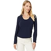 NIC+Zoe Womens Long Sleeve Scoop Neck Tee