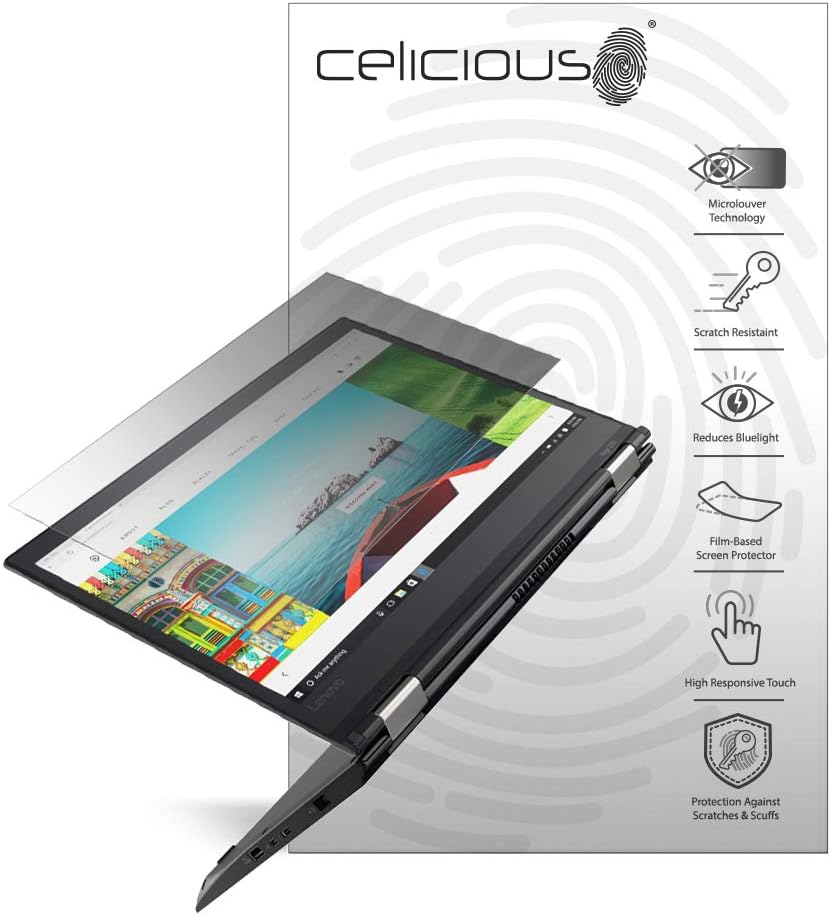 Celicious Privacy 2-Way Anti-Spy Filter Screen Protector Film Compatible with Lenovo ThinkPad Yoga 370