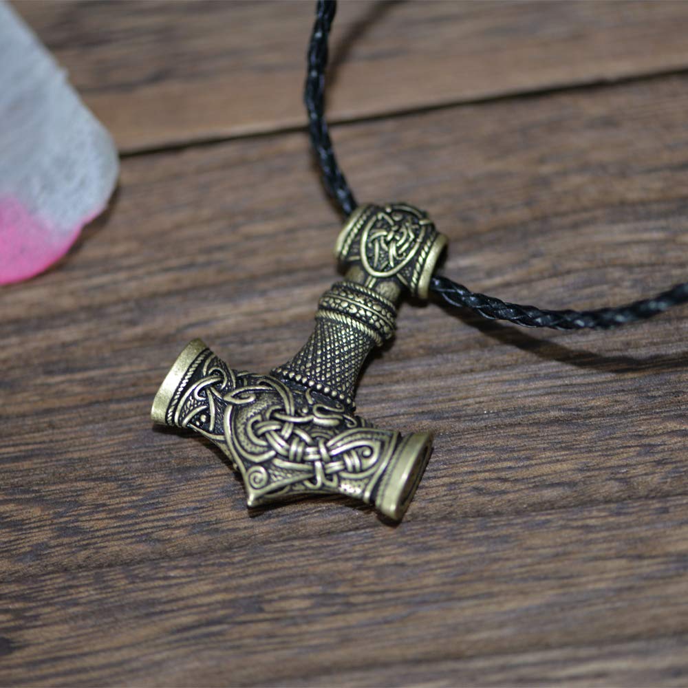 Norse Viking Thor Hammer Necklace Mjolnir Necklace for Men Talisman Jewelry