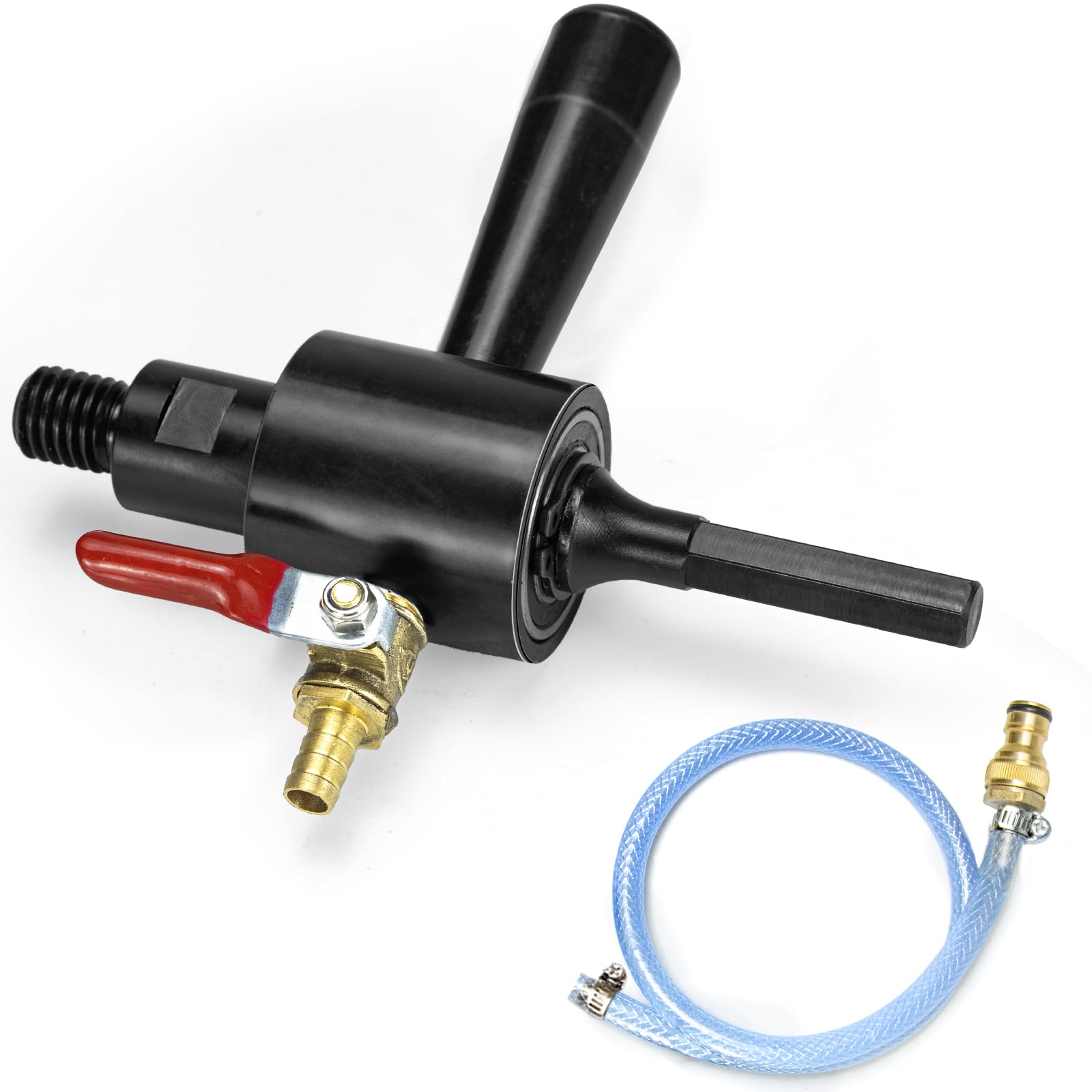 Photo 1 of DaduoRi 5/8"-11 to 1/2" Hex Shank Water Injection Core Adapter Kit with Quick Connect Hose - Converts Diamond Core Drill Bit Hole Saw to Standard Drill for Wet Drilling in Concrete, Brick, Masonry