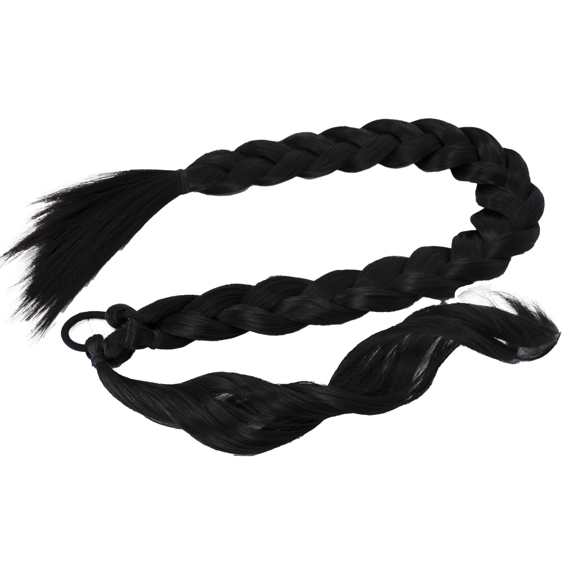 CAISHA 30" Hair Piece Ponytail Hair Extensions Braid For Braiding Black-brown HEZ103