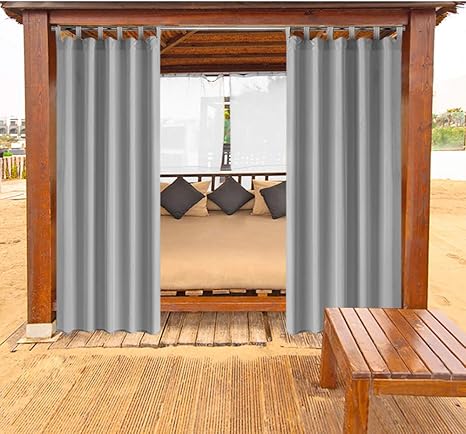 cortinas para exteriores arbor balcon cortinas con cierre de velcro cortinas opacas cortinas impermeables resistente al moho para pavilion beach house