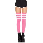 Leg Avenue Women's Athletic Three Striped Thigh High Socks