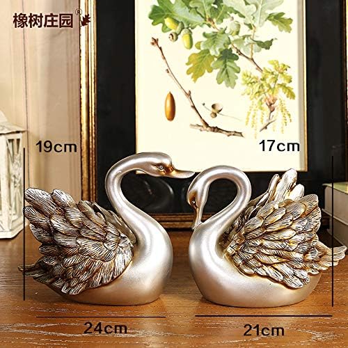Ser Ityhtr Ornaments Couple Swan Decoration Modern Simple Creative