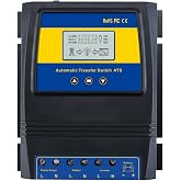 MOES Dual Power Automatic Transfer Switch 50a for Off Grid Solar System | ATS for Off Grid Solar and Wind Systems; DC 12V 24V 48V, AC 110V 220V Automatic Power Switching;50A 5500W