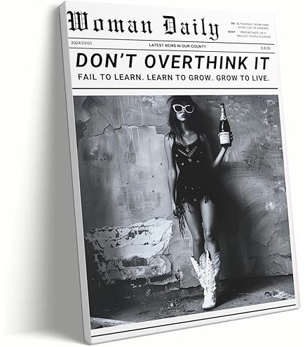 Amazon.com: Retro Newspaper Poster - Black And White Headline