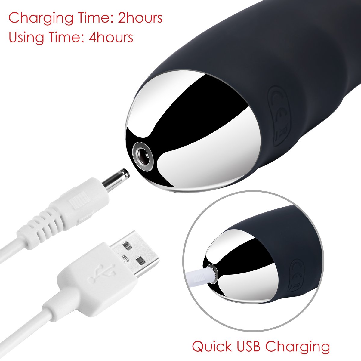 Ridmii Roxy Powerful Wand Massager Wireless Waterproof Rechargeable Personal Body Massager Handheld with Multi-speed Vibrations