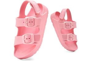 Naxbewu Toddler Unisex Adjustable Buckle Sandals – Comfortable Open Toe Beach & Pool Shoes for Boys & Girls with Back Strap