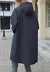 Zando Womens Plus Size Rain Jacket with Hood
