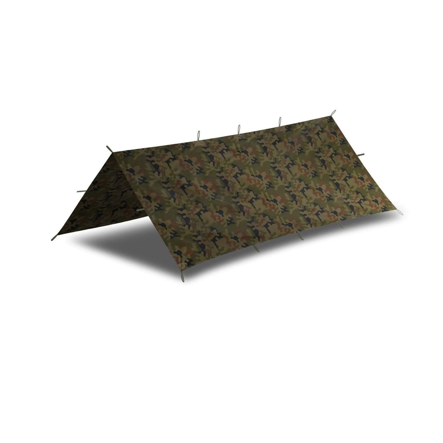 Helikon-Tex SuperTarp Small - Polyester Ripstop Tarp/Tarpaulin - PL Woodland - Outdoor Bushcraft Hunting Survival
