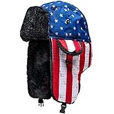 SA Company Trapper Hat Winter Hats for Men & Women | Ushanka Russian Hat | Faux Fur Hat with Ear Flap (Snow Camo)