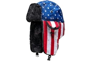 S A SA Company Trapper Hat Winter Hats for Men & Women | Ushanka Russian Hat | Faux Fur Hat with Ear Flap (Snow Camo)