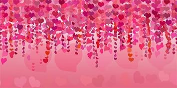 Amazon Com Aofoto 15x8ft Vinyl Pink Red Sweet Hearts Background