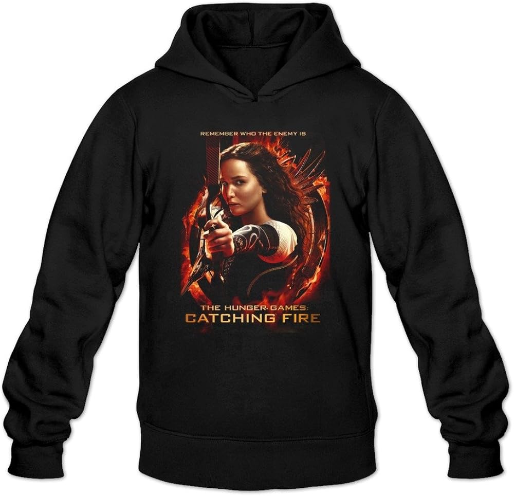Men's Hunger Games Girl On Fire Poster Hoodie