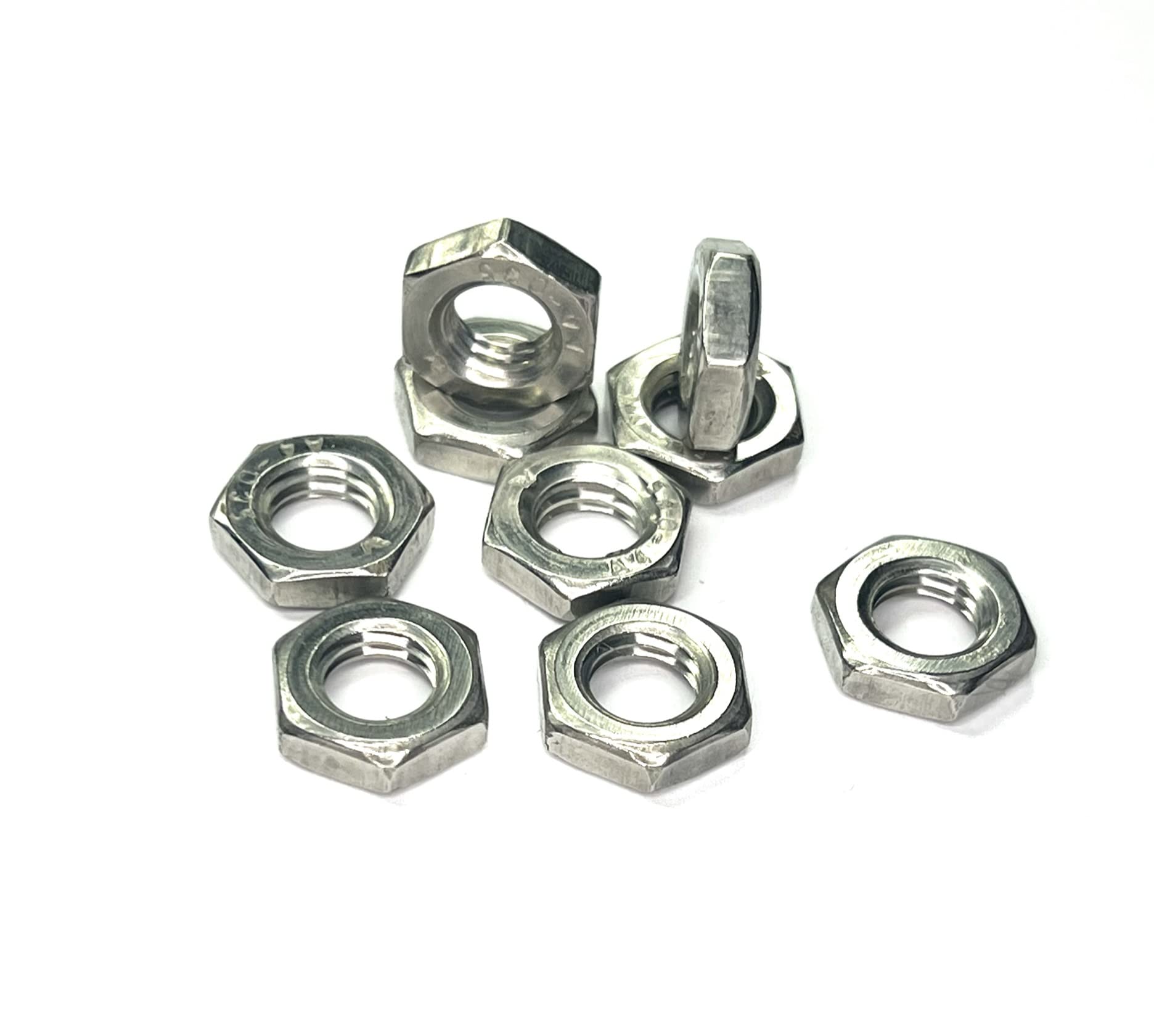 M5 (5mm) Hex Half Lock Nut - A2 Stainless Steel (Pack of 20)