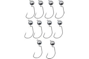 10Pcs Weighted Jigs Head Hook Set for Lures Baits Wide Gaps Weedless Fishing Weighted Swimbait for Fishing Weedless Swimbait 