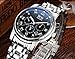 BOS Men's Quartz Analog Wrist Watch Chronograph Stainless Steel Band Black 8006