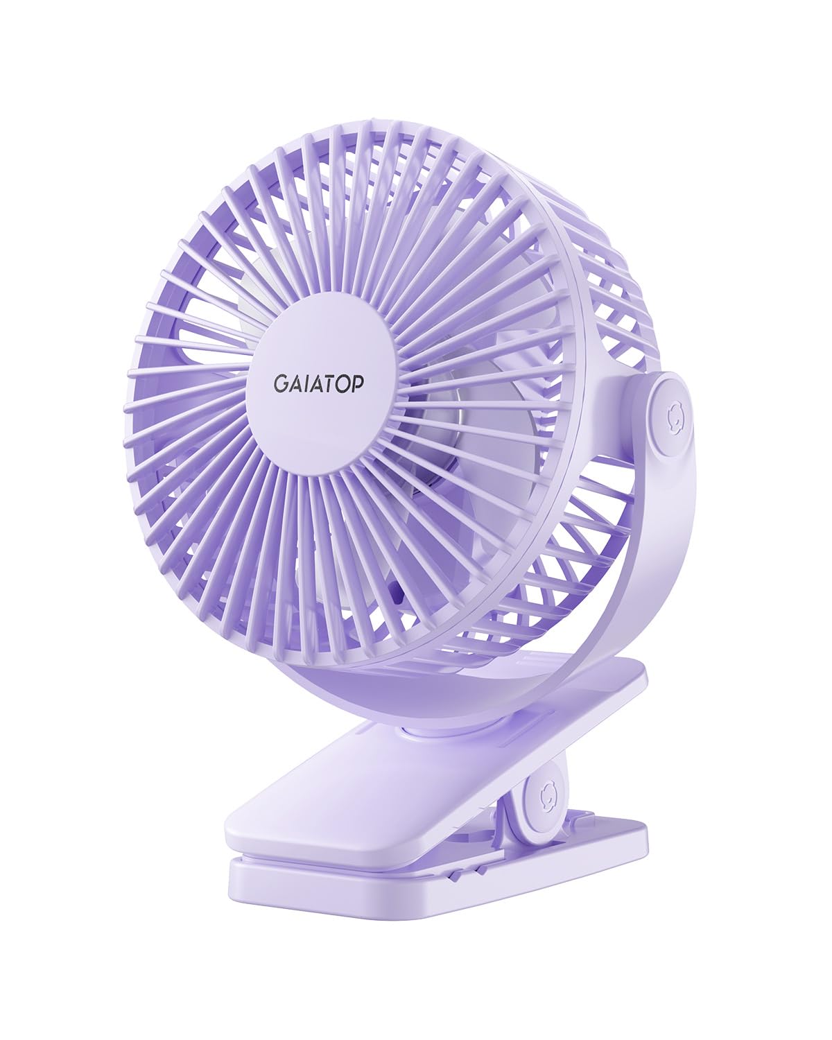 Photo 1 of Gaiatop Portable Clip on Fan Battery Operated, Small Powerful 3 Speed Quiet 360° Rotate, USB Rechargeable Mini Personal Cooling Fan for Desk Table Home Office Stroller Camping Women Gifts Purple